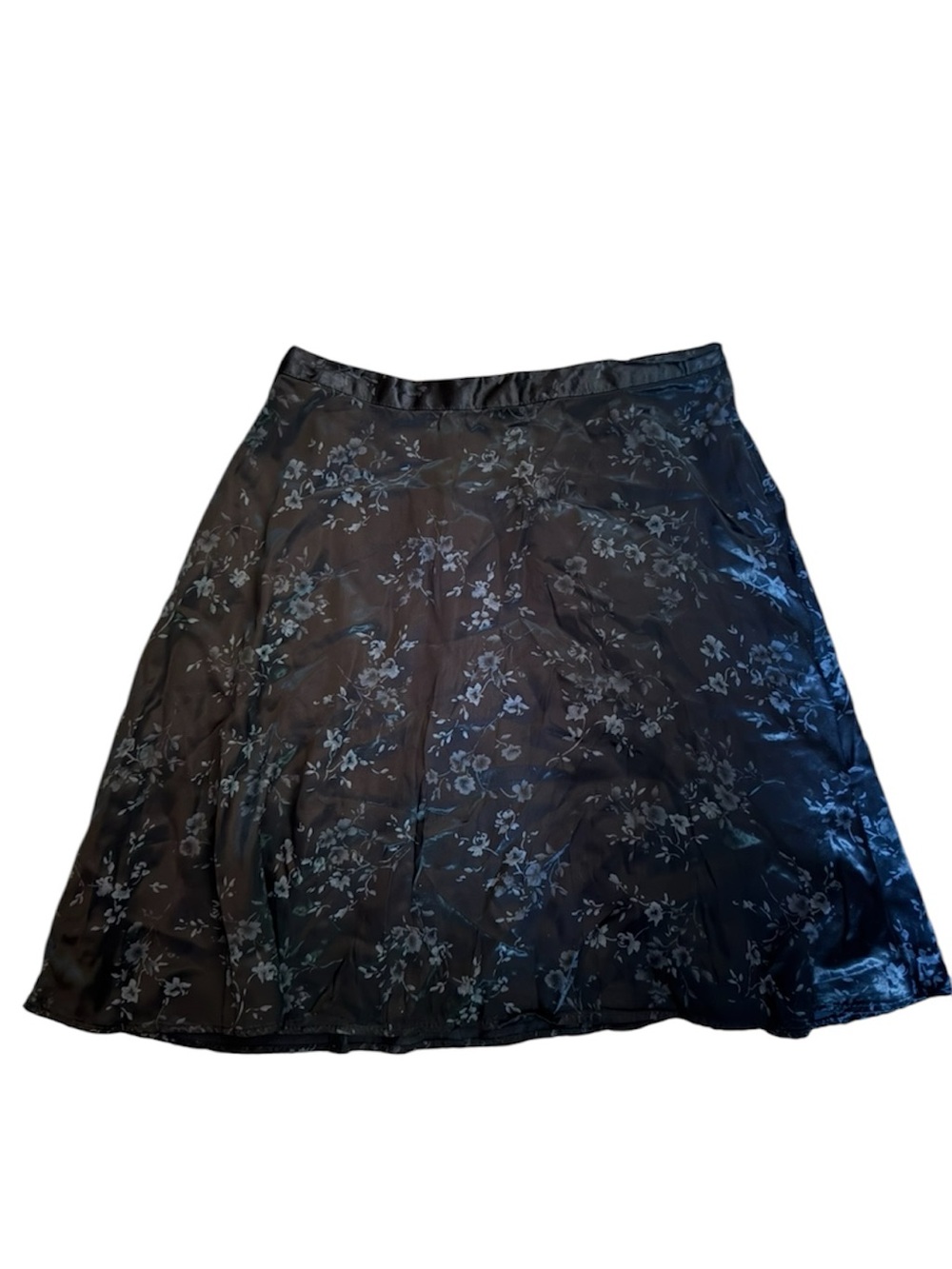 Vintage Y2K 90’s Fashion Bug Mini Skirt Size Large Black Whimsygoth Fairy satin